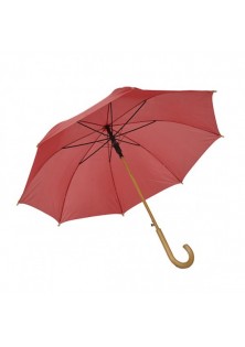 Bordo Ahşap Baston Şemsiye