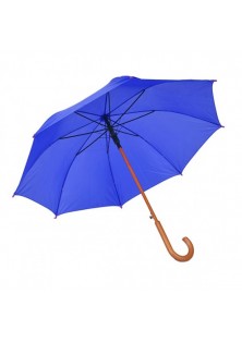 Mavi Ahşap Baston Şemsiye